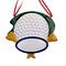 KSA Pack of 12 White and Green Golf Ball Christmas Ornaments 4"